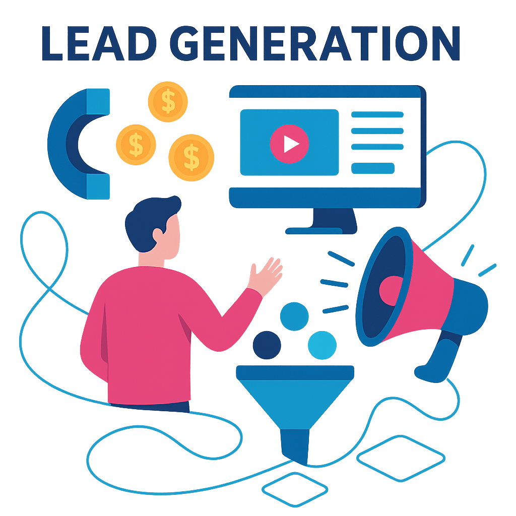 Digital marketing lead generation services team working on B2B and B2C campaigns for clients in USA, UK, Canada, and Germany